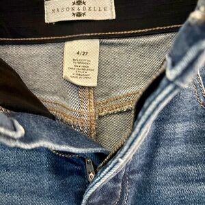 Brand new denim skirt with slit in front